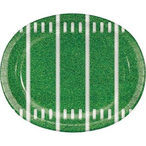 creative converting game time oval plates, 10" x 12", multi-color