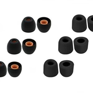 12 pcs Small Size (S-BHB-BMF-sB) Hybrid and Memory Foam Replacement Set Adapters Earbuds Ear Tips Compatible with Sony in-Ear Earphones Headsets