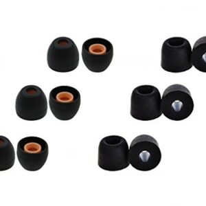 12 pcs Small Size (S-BHB-BMF-sB) Hybrid and Memory Foam Replacement Set Adapters Earbuds Ear Tips Compatible with Sony in-Ear Earphones Headsets