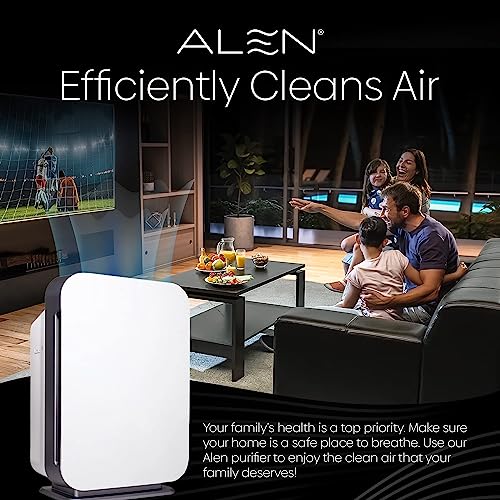 Alen BreatheSmart 75i Quiet Large Room HEPA Air Purifier, Medical Grade Filtration, 99.9% Particle Removal, Pet-Friendly, Smart Home Essential, Allergies, Odor & Smoke, Long Filter Life, White