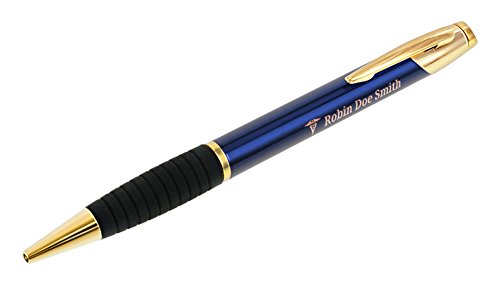 Custom Pens Veterinarian Symbol Vet Pens Engraved Blue Rotating 2-Pack Gift Personalized Pen Set