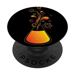 colourful lyfe cool science chemistry lab orange physics popsockets popgrip: swappable grip for phones & tablets