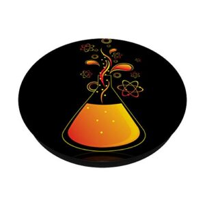 Colourful Lyfe Cool Science Chemistry Lab Orange Physics PopSockets PopGrip: Swappable Grip for Phones & Tablets