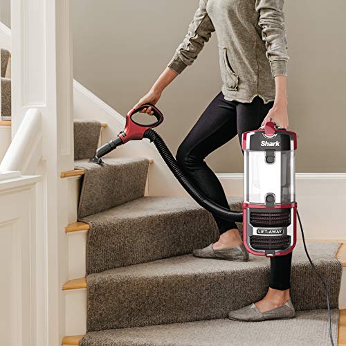 Shark ZU561 Navigator Lift-Away Speed Self Cleaning Brushroll Lightweight Upright Vacuum with HEPA Filter, Red Peony