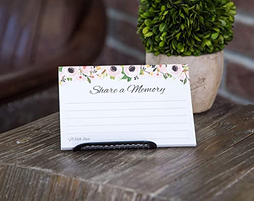 Share a Memory Cards - 50 Pack - Tasteful Alternative to Funeral Guest Books for Memorial and Celebration of Life or Going Away Party, Birthday or Graduation Guest Book