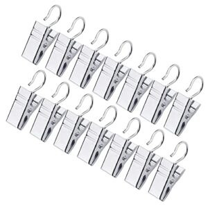 120 pack heavy-duty hook clip set metal curtain clips for curtain photos home party decoration art craft display - silver