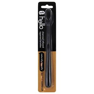 hello bpa free charcoal bristle toothbrush - soft - 1ct black