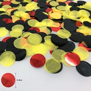 Mouse Color Balloons 40 Pack, 12 Inch Red Black Yellow Latex Balloons with Confetti Balloon for Baby Shower Birthday Party Decorations Supplies with Ribbon