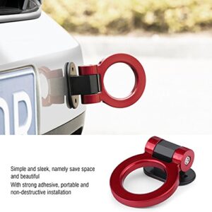 Qiilu Car Tow Hook Decor, Tow Hooks Kit Bumper Trailer Sticker Car Decorations Sticker for Auto Exterior Accessories (ONLY Decoration) Red