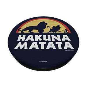 Disney Lion King Simba Timon Pumbaa Hakuna Matata Sunset PopSockets PopGrip: Swappable Grip for Phones & Tablets