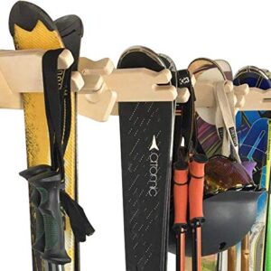 Pro Board Racks The Apres Vertical Ski Storage Rack (Holds 4 Sets of Skis)