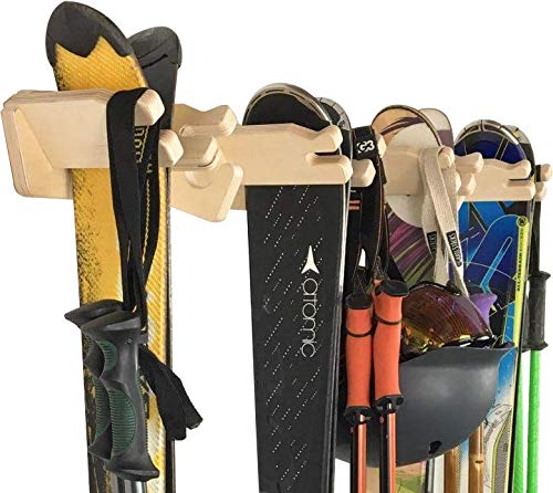 Pro Board Racks The Apres Vertical Ski Storage Rack (Holds 4 Sets of Skis)