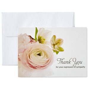 hallmark thank you for your sympathy cards, soft bouquet (20 note cards with envelopes), (5stz5034)