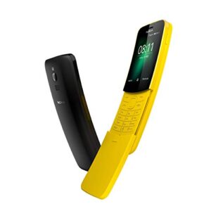 Nokia 8110 4G (2018) Singe-SIM TA-1071 SS 4GB (GSM Only, No CDMA) Factory Unlocked 4G Smartphone (Yellow) - International Version