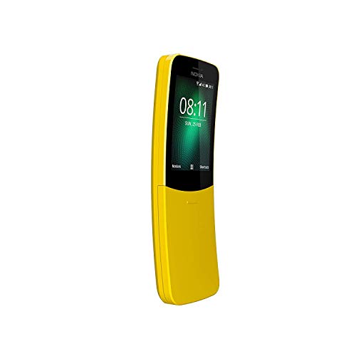 Nokia 8110 4G (2018) Singe-SIM TA-1071 SS 4GB (GSM Only, No CDMA) Factory Unlocked 4G Smartphone (Yellow) - International Version