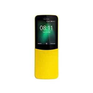 Nokia 8110 4G (2018) Singe-SIM TA-1071 SS 4GB (GSM Only, No CDMA) Factory Unlocked 4G Smartphone (Yellow) - International Version