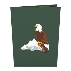 Lovepop Eagle Pop Up Card, 3D Card, Father's Day Card, Birthday Card, Patriotic Card, Animal Card, Bird Card, Nature Card, Great Outdoors Card