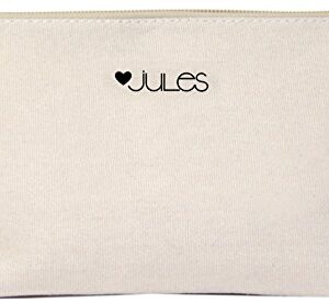 Jules Natural Canvas Makeup Zipper Bag Everything Happens For a Reason Just Believe