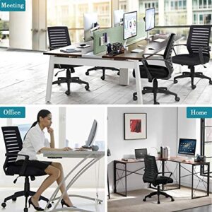 VECELO Premium Mesh Chair With 3D Surround Padded Seat Cushion For Task/Desk/Home Office Work, Black