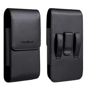 yuzihan holster for iphone 14 pro max,13 pro max ,12 pro max ,11 pro max ,xs max, 8 plus, 7 plus, 6s plus belt holster fit with thick defender case hybrid armor case battery case on