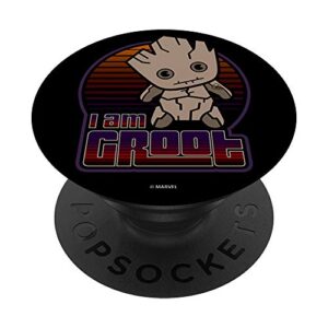 marvel guardians i am cartoon groot popsockets popgrip: swappable grip for phones & tablets
