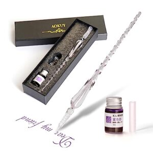 glass dip pen set,calligraphy pen,crystal signature pen for art, writing, signatures -decoration and business gift