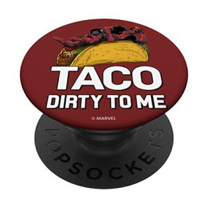 marvel deadpool taco dirty to me popsockets popgrip: swappable grip for phones & tablets
