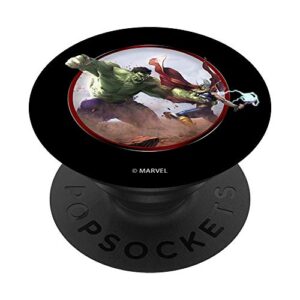 marvel epic hulk and thor fighting action popsockets popgrip: swappable grip for phones & tablets