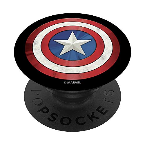 Marvel Captain America Shiny Shield Icon PopSockets PopGrip: Swappable Grip for Phones & Tablets