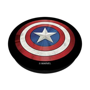 Marvel Captain America Shiny Shield Icon PopSockets PopGrip: Swappable Grip for Phones & Tablets