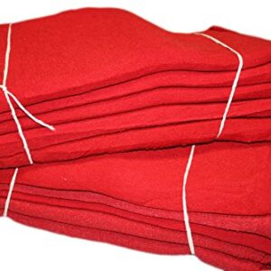 Pro's Choice Red Auto Mechanic Rags (Pack of 50), Shop Towels (13 x 13 Inches) - 100% Cotton, Commercial Grade Wipers - Home, Garage, Auto Body Shop, Wiping Cleaning Oil Spills, Machinery, Tools