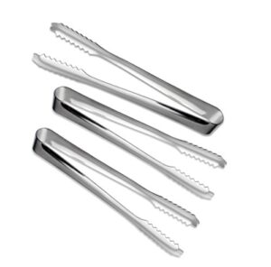 3pcs 7inch stainless steel kitchen tongs utensils food tongs for tea party coffee bar serving appetizers bread ice and other small items