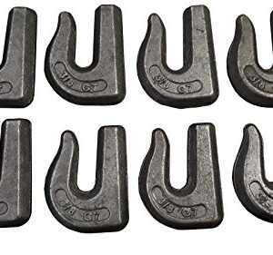 Set of 8 Weld on Grab Chain Hooks 3/8" G70 Best to Weld on Tractor Bucket | WLL 6,600 | Bucket, Trailer, Rigging, Utility Hook 0900104-8