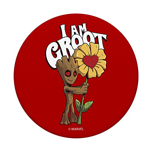 Marvel I AM GROOT Daisy Flower Valentine's PopSockets PopGrip: Swappable Grip for Phones & Tablets