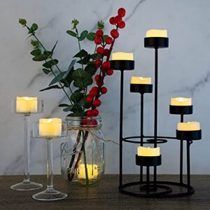 CANDLE IDEA 24 PCS LED Flameless Flickering Tea Lights Votive Candle Battery Operated/Electric Flicker LED Tealight Bulk Fake Candles for Halloween Christmas Wedding Party Decorations (Warm White)