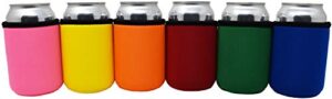 tahoebay premium can sleeves - 5mm thick neoprene beer coolies for cans - blank drink coolers (multicolor)