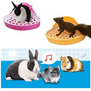 Hypeety Pet Toilet Small Animal Litter Tray Corner for Hamster Guinea Pig Ferret Gerbil Chinchilla Pet Small Rat Toilet (Random Color)