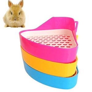 Hypeety Pet Toilet Small Animal Litter Tray Corner for Hamster Guinea Pig Ferret Gerbil Chinchilla Pet Small Rat Toilet (Random Color)