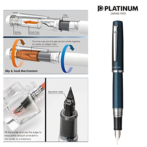 Platinum Fountain Pen, Prosion #50 Deep Sea, Fine Point, PNS-5000 50-2