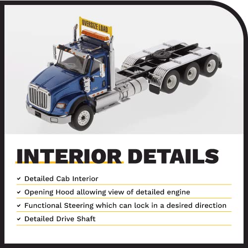 Diecast Masters International HX620 SBFA Day Cab Tridem Tractor | 1:50 Scale Model Semi Trucks | Metallic Blue Diecast Model by Diecast Masters 71010