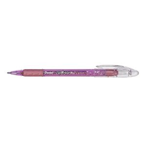 pentel sparkle pop gel pen, 1.0mm bold point, pink-light pink ink (k91-dp)