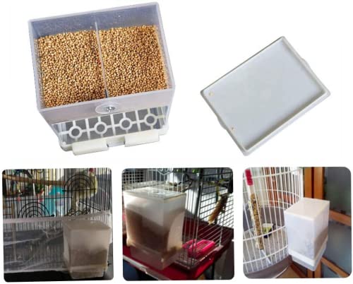 Fallaloe Automatic Bird Feeder - No-Mess Bird Feeder,Parrot Feeding cage Accessories,Suitable for Small and Medium Parrotsand Birds Seed Feeder for(1pcs)