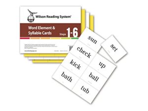 wrs word element & syllable cards (steps 1-6), 4th edition