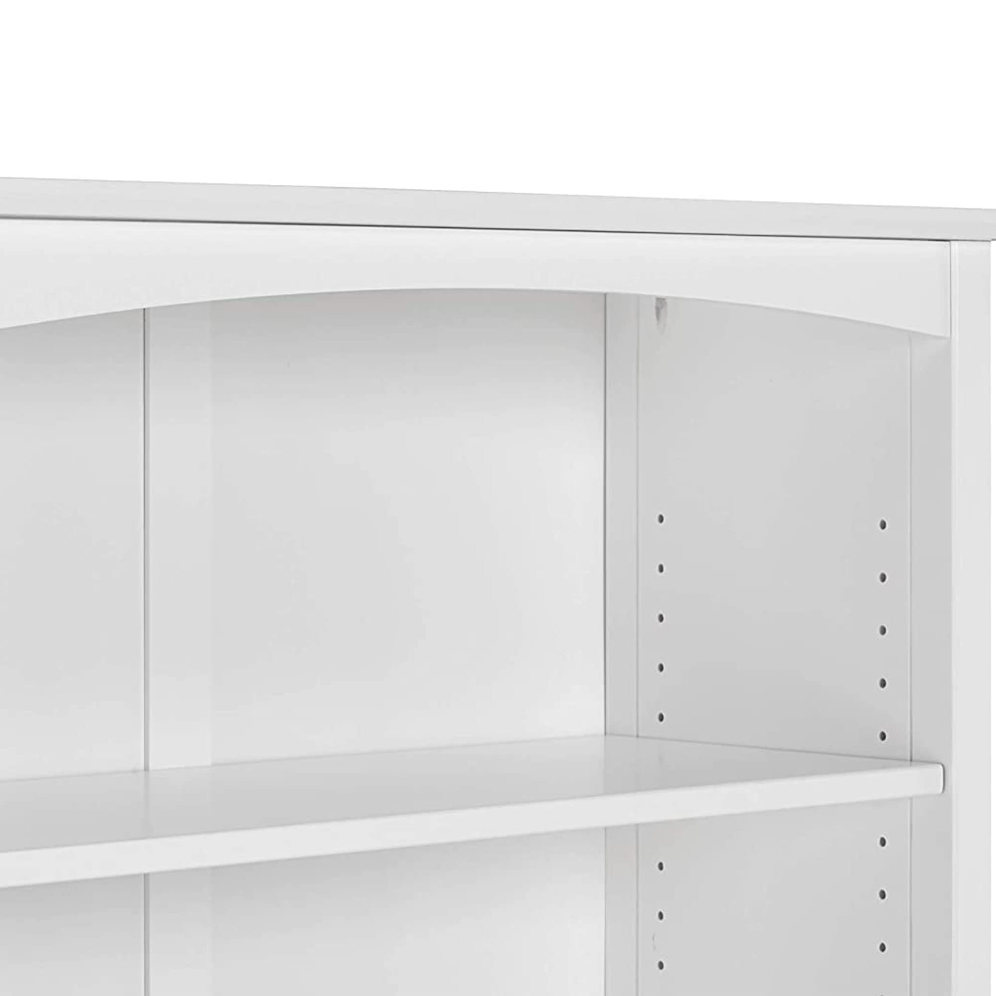 Shaker Style 3 Shelf Bookcase / Solid Wood / 36" High / Adjustable Shelving / Closed Back / Display Bookshelf for Living Room, Bedroom, Home and Office, White