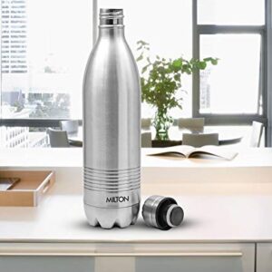 Thermosteel Duo Deluxe Insulated Water Bottle 18/8 Stainless Steel Double Walled for Hot & Cold (Stainless Steel, 34 oz (1000 ml))