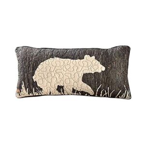 donna sharp throw pillow - moonlit bear lodge decorative throw pillow with bear pattern - rectangular