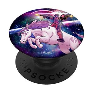 marvel deadpool space unicorn tacos popsockets popgrip: swappable grip for phones & tablets