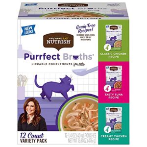 rachael ray nutrish grain free chicken and tuna recipe variety pack wet cat food, 1.4 oz., count of 12
