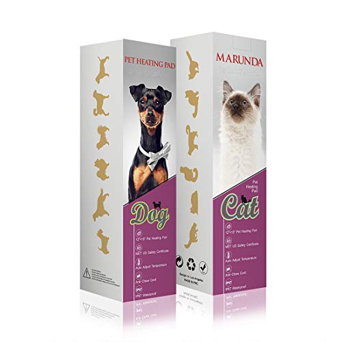 MARUNDA Pet Heating Pad,Cat Dog Electric Pet Heating Pad Indoor Waterproof,Auto Constant Temperature, Chew Resistant Steel Cord