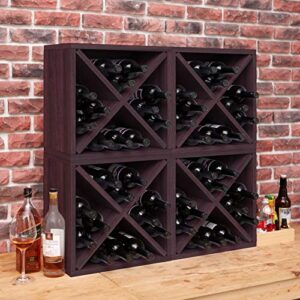 Way Basics Tabletop Wine Rack Storage and Organizer (Tool-Free Assembly and Uniquely Crafted from Sustainable Non Toxic zBoard Paperboard), Espresso
